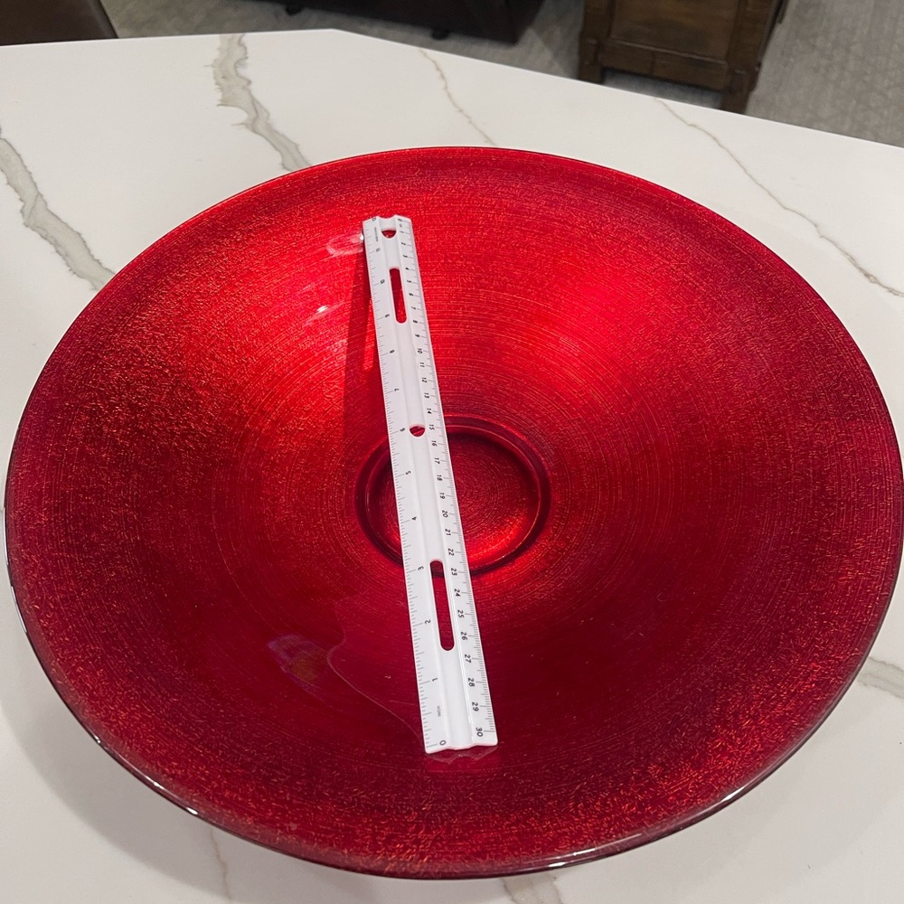 Red bowl decorative - Picture 6 of 6